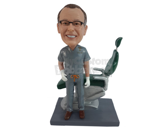 Custom Bobblehead Dentist With His Fancy Chair And Uniform - Careers & Professionals Medical Doctors Personalized Bobblehead & Cake Topper Custom Bobblehead Dentist With His Fancy Chair And Uniform - Careers & Professionals Medical Doctors Personalized Bobblehead & Cake Topper
